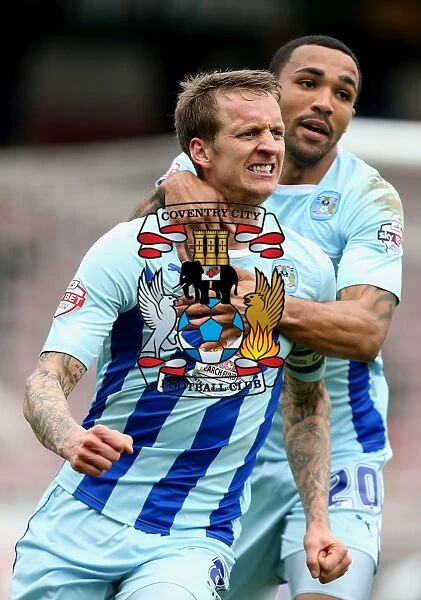 Coventry City: Baker and Wilson Celebrate Goal Against Milton Keynes Dons in Sky Bet League One