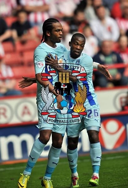 Coventry City: Nathan Delfouneso and Mark Marshall Celebrate First Goal Against Sheffield United (Sky Bet League One, 2014)