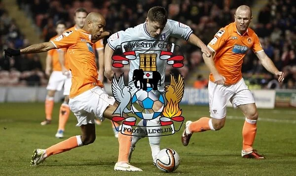 Gary Deegan Dodges Ludovic Sylvestre: Tight Chase in Coventry City vs Blackpool (31-01-2012)