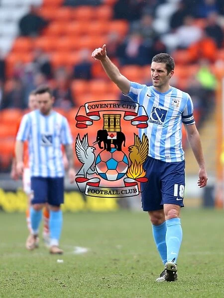 Sam Ricketts Thumbs Up: Coventry City Takes the Lead Against Blackpool in Sky Bet League One (2015-16)