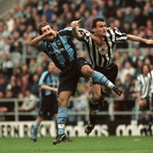 Battling for the Premiership: Dabizas vs. Huckerby - Newcastle United vs. Coventry City (14-03-1998)