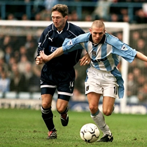 Clash of Stars: Bellamy vs. Gudjonsson in Coventry City's Battle against Derby County (31-03-2001)