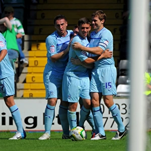 Coventry City's Cody McDonald Scores the Winning Goal Against Yeovil Town at Huish Park (18-08-2012)