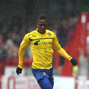 Determined Franck Moussa at Broadfield Stadium: Coventry City's Win against Crawley Town (Npower League One, 13-04-2013)