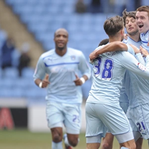 Thrilling Goal Celebration: Coventry City's Cyrus Christie Scores Against Doncaster Rovers, Npower League One (March 29, 2013)