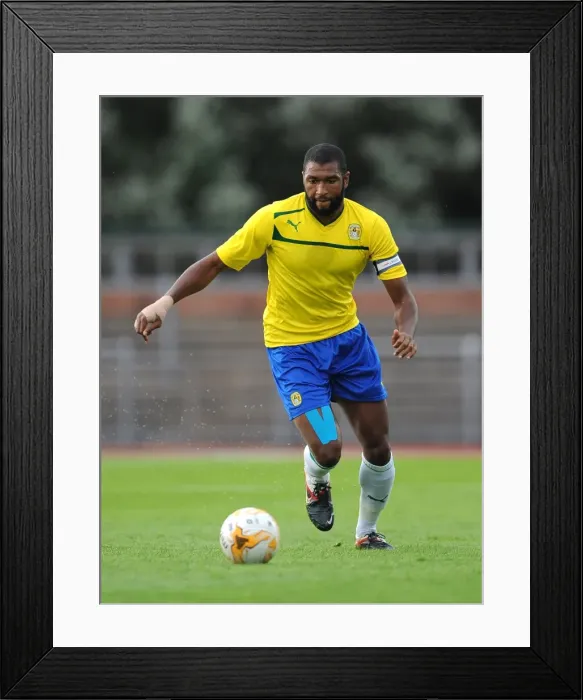 Framed Print : Reda Johnson in Action: Coventry City vs Newport County Pre-Season Friendly at Spytty Park Framed Print : Reda Johnson in Action: Coventry City vs Newport County Pre-Season Friendly at Spytty Park