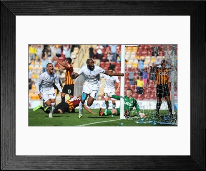 Framed Print : Coventry City's Double Victory: Reda Johnson's Brace Seals League One Triumph Over Bradford City Framed Print : Coventry City's Double Victory: Reda Johnson's Brace Seals League One Triumph Over Bradford City