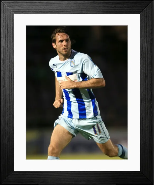 Framed Print : Jim O'Brien in Action: Coventry City vs Cardiff City - Capital One Cup First Round at Sixfields Stadium Framed Print : Jim O'Brien in Action: Coventry City vs Cardiff City - Capital One Cup First Round at Sixfields Stadium