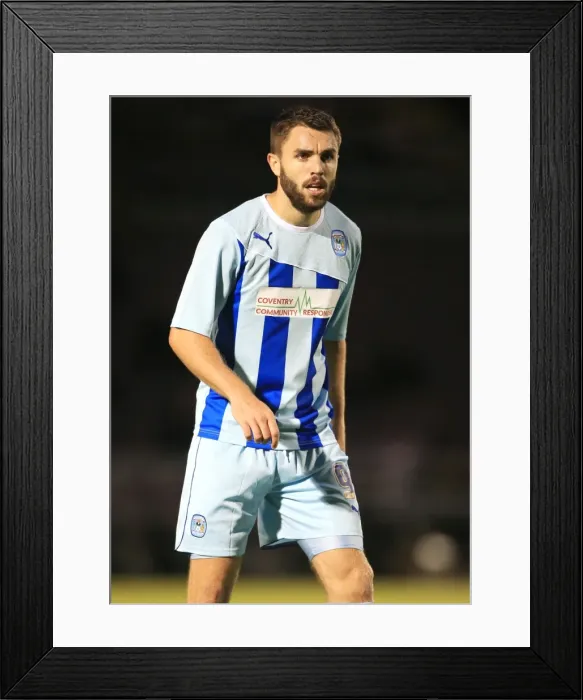 Framed Print : Josh McQuoid in Action: Coventry City vs Cardiff City - Capital One Cup First Round at Sixfields Stadium Framed Print : Josh McQuoid in Action: Coventry City vs Cardiff City - Capital One Cup First Round at Sixfields Stadium