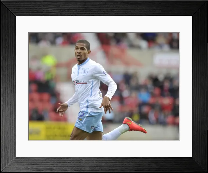 Framed Print : Simeon Jackson Leads Coventry City in Sky Bet League One Clash vs Swindon Town at County Ground Framed Print : Simeon Jackson Leads Coventry City in Sky Bet League One Clash vs Swindon Town at County Ground