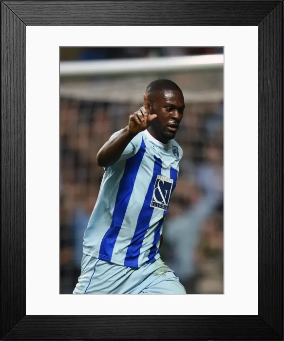 Framed Print : Frank Nouble's Opener: Coventry City's Victory over Gillingham in Sky Bet League One Framed Print : Frank Nouble's Opener: Coventry City's Victory over Gillingham in Sky Bet League One