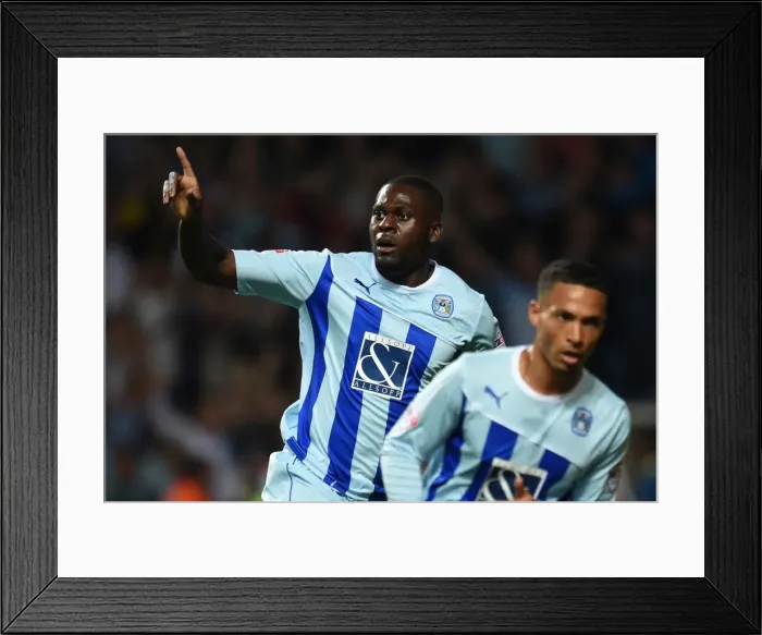 Framed Print : Frank Nouble's Stunner: Coventry City's Thrilling Opening Goal in Sky Bet League One vs. Gillingham Framed Print : Frank Nouble's Stunner: Coventry City's Thrilling Opening Goal in Sky Bet League One vs. Gillingham