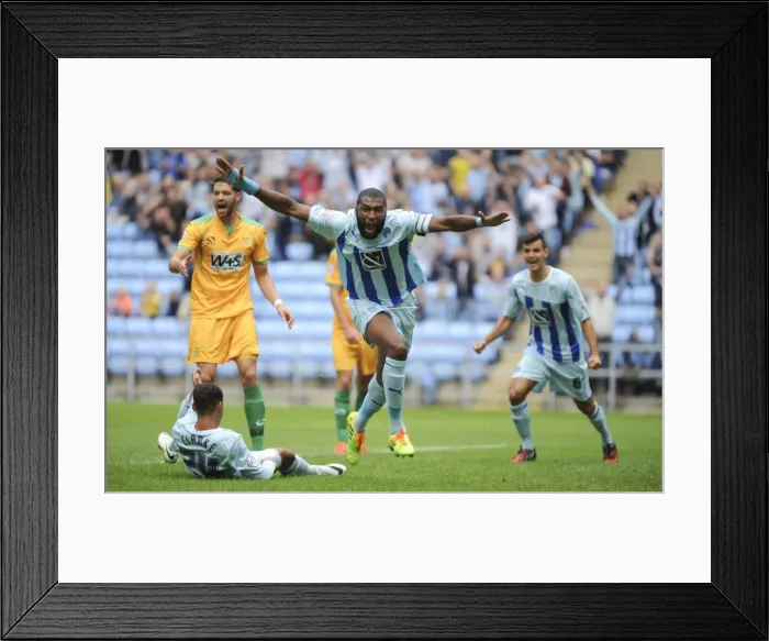 Framed Print : Reda Johnson's Thrilling Goal Celebration vs. Yeovil Town in Sky Bet League One Framed Print : Reda Johnson's Thrilling Goal Celebration vs. Yeovil Town in Sky Bet League One