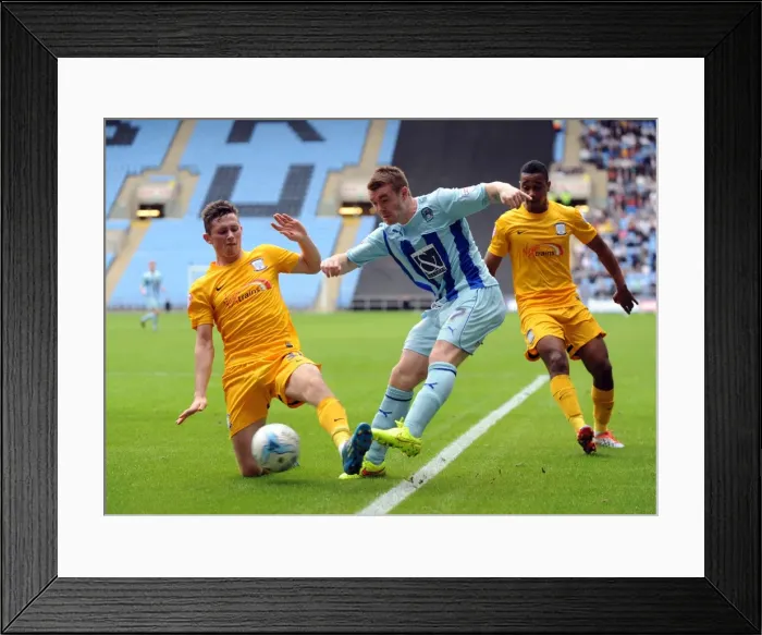 Framed Print : Clash at the Ricoh: John Fleck vs Alan Browne - A Battle for Supremacy in Coventry City vs Preston North End Framed Print : Clash at the Ricoh: John Fleck vs Alan Browne - A Battle for Supremacy in Coventry City vs Preston North End