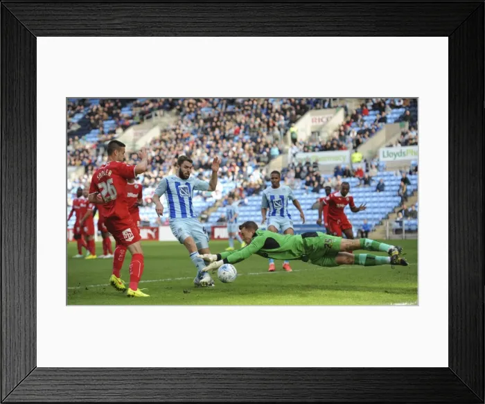 Framed Print : McQuoid Stuns Ashdown: Coventry City's Triumph in Sky Bet League One