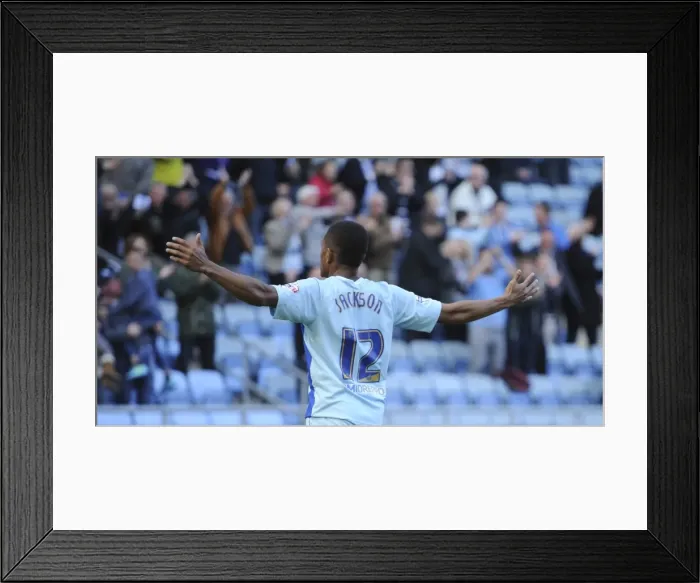 Framed Print : Simeon Jackson's Thrilling Goal Celebration: Coventry City vs. Crawley (Sky Bet League One) Framed Print : Simeon Jackson's Thrilling Goal Celebration: Coventry City vs. Crawley (Sky Bet League One)