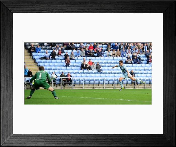 Framed Print : Shaun Miller Scores First Goal for Coventry City Against Bristol City in Sky Bet League One Framed Print : Shaun Miller Scores First Goal for Coventry City Against Bristol City in Sky Bet League One