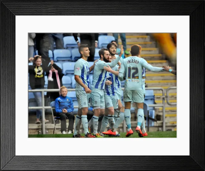 Framed Print : Coventry City Celebrates Second Goal against Peterborough United (Sky Bet League One)