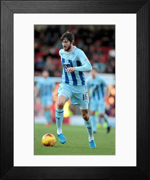 Framed Print : Adam Barton in Action: Coventry City vs Leyton Orient, Sky Bet League Championship
