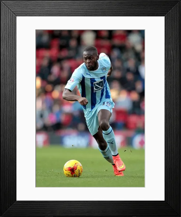 Framed Print : Frank Nouble's Leading Charge: Coventry City vs Leyton Orient in Sky Bet League Championship Framed Print : Frank Nouble's Leading Charge: Coventry City vs Leyton Orient in Sky Bet League Championship