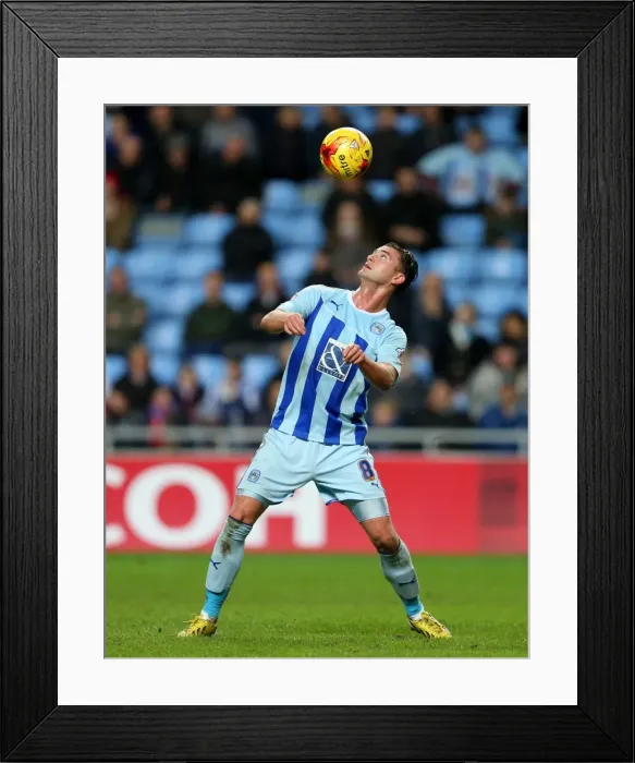 Framed Print : Gary Madine Leads Coventry City in Johnstones Paint Quarterfinal Against Plymouth Argyle at Ricoh Arena Framed Print : Gary Madine Leads Coventry City in Johnstones Paint Quarterfinal Against Plymouth Argyle at Ricoh Arena