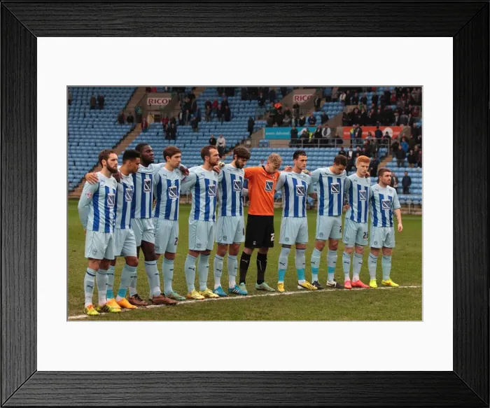 Framed Print : Coventry City vs Notts County: Pre-Match Minute of Silence - Sky Bet League One Framed Print : Coventry City vs Notts County: Pre-Match Minute of Silence - Sky Bet League One