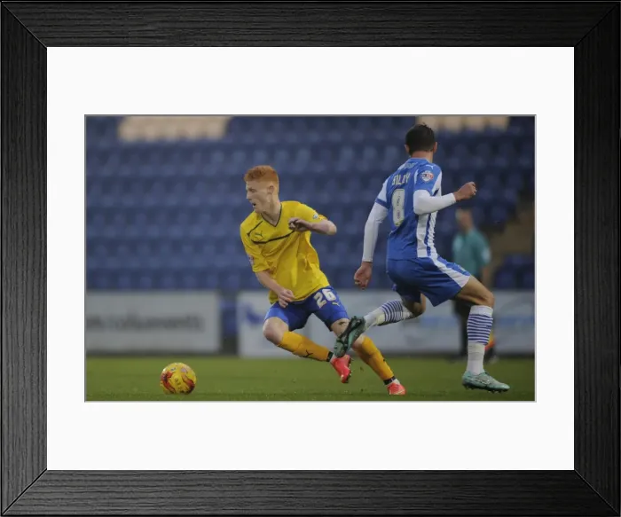 Framed Print : Intense Rivalry: Haynes vs. Gilbey in Coventry City's Sky Bet League One Clash at Colchester United Framed Print : Intense Rivalry: Haynes vs. Gilbey in Coventry City's Sky Bet League One Clash at Colchester United