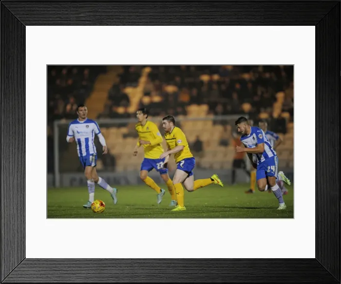 Framed Print : John Fleck Chased by George Moncur: Intense Moment from Coventry City vs Colchester United in Sky Bet League One Framed Print : John Fleck Chased by George Moncur: Intense Moment from Coventry City vs Colchester United in Sky Bet League One