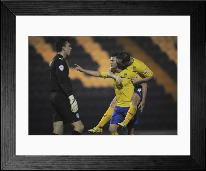 Framed Print : Gary Madine's Triumphant Goal: Coventry City vs. Colchester United - Sam Walker's Disappointment Framed Print : Gary Madine's Triumphant Goal: Coventry City vs. Colchester United - Sam Walker's Disappointment