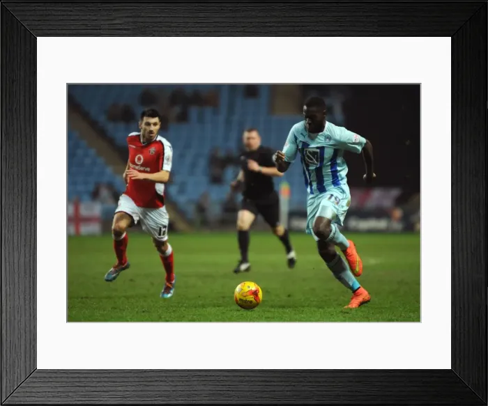 Framed Print : Frank Nouble Scores the Winning Goal for Coventry City Against Walsall in Sky Bet League One at Ricoh Arena Framed Print : Frank Nouble Scores the Winning Goal for Coventry City Against Walsall in Sky Bet League One at Ricoh Arena