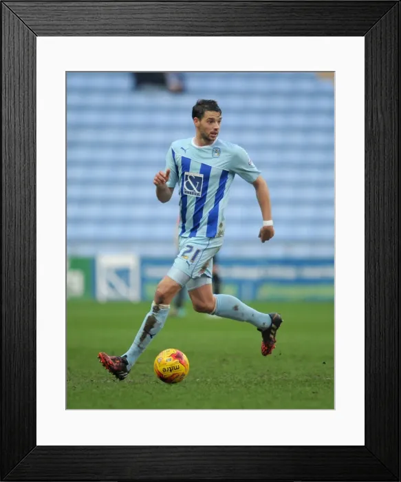 Framed Print : Aaron Martin in Action: Coventry City vs Walsall, Sky Bet League One at Ricoh Arena Framed Print : Aaron Martin in Action: Coventry City vs Walsall, Sky Bet League One at Ricoh Arena