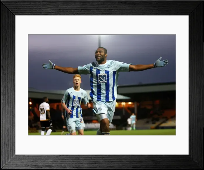 Framed Print : Reda Johnson's Thrilling Opener: Coventry City's Exhilarating Start at Port Vale's Vale Park (Sky Bet League One) Framed Print : Reda Johnson's Thrilling Opener: Coventry City's Exhilarating Start at Port Vale's Vale Park (Sky Bet League One)