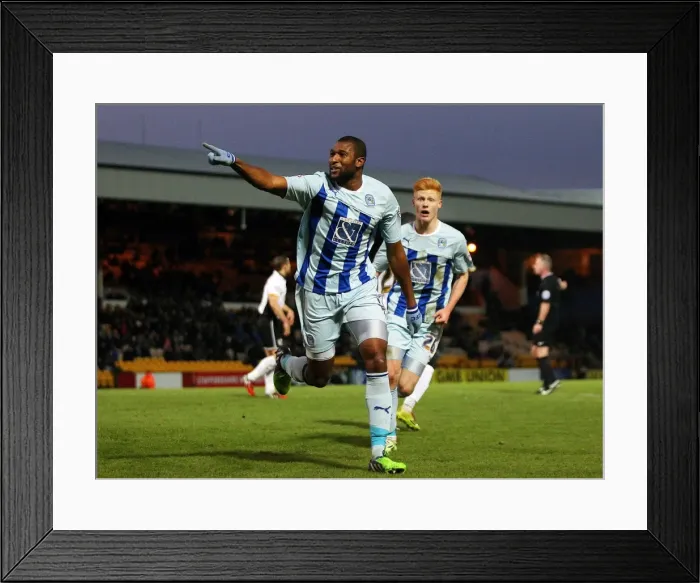 Framed Print : Reda Johnson's Thrilling Goal: Coventry City's Victory Starter in Sky Bet League One vs. Port Vale Framed Print : Reda Johnson's Thrilling Goal: Coventry City's Victory Starter in Sky Bet League One vs. Port Vale
