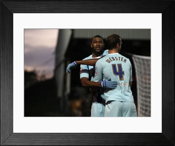 Framed Print : Coventry City: Johnson and Webster Celebrate Goal Against Port Vale in Sky Bet League One