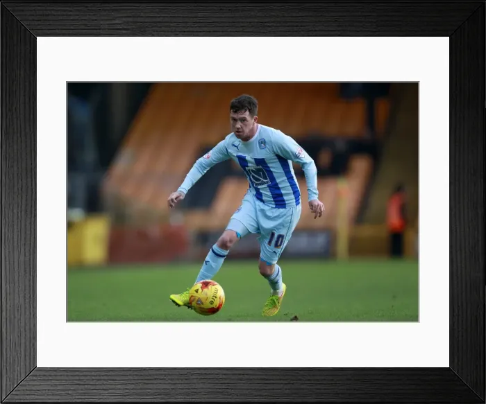 Framed Print : Danny Swanson in Action: Coventry City vs Port Vale, Sky Bet League One - Intense Moment at Vale Park Framed Print : Danny Swanson in Action: Coventry City vs Port Vale, Sky Bet League One - Intense Moment at Vale Park