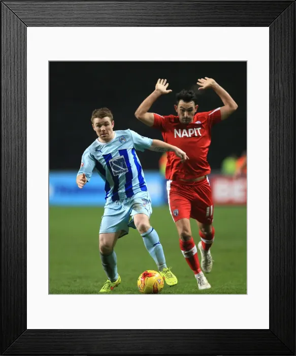 Framed Print : Intense Rivalry: Coventry City vs Chesterfield Clash in Sky Bet League One