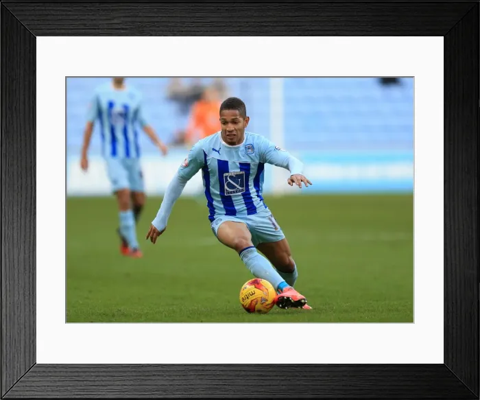 Framed Print : Simeon Jackson Scores: Coventry City's Victory Against Chesterfield in Sky Bet League One at Ricoh Arena Framed Print : Simeon Jackson Scores: Coventry City's Victory Against Chesterfield in Sky Bet League One at Ricoh Arena