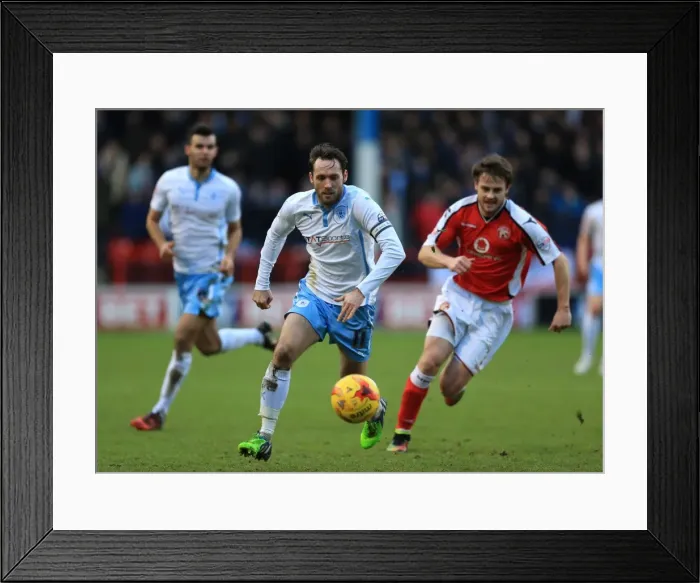 Framed Print : Coventry City's Jim O'Brien Fights for FA Cup Possession Against Walsall Framed Print : Coventry City's Jim O'Brien Fights for FA Cup Possession Against Walsall