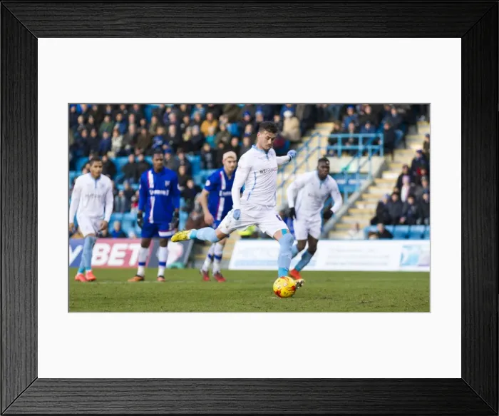 Framed Print : Gary Madine Scores the Penalty: Coventry City's Triumph over Gillingham (Skybet League One)