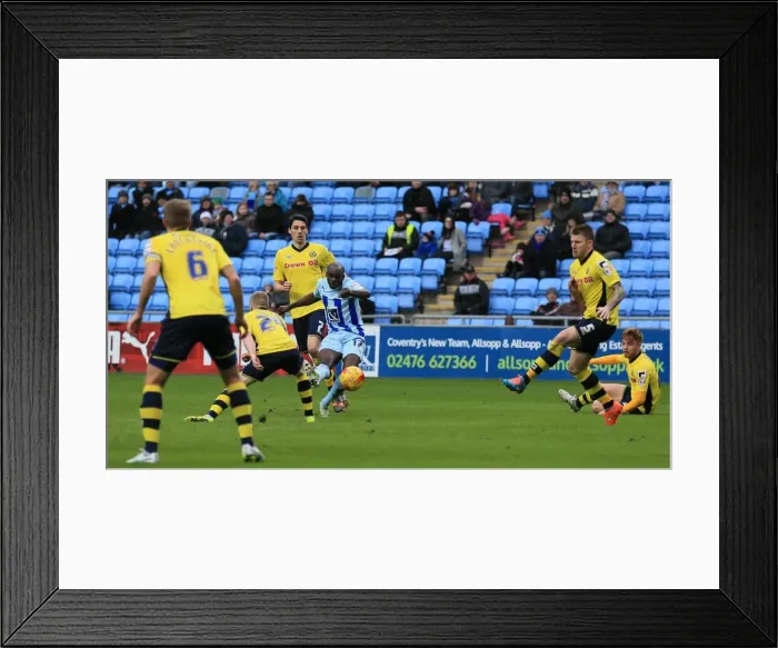 Framed Print : Sanmi Odelusi Scores Coventry City's Second Goal vs Rochdale (Sky Bet League One) Framed Print : Sanmi Odelusi Scores Coventry City's Second Goal vs Rochdale (Sky Bet League One)