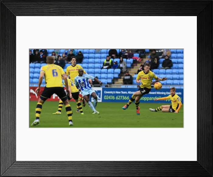 Framed Print : Sanmi Odelusi Scores Coventry City's Second Goal vs Rochdale (Sky Bet League One) Framed Print : Sanmi Odelusi Scores Coventry City's Second Goal vs Rochdale (Sky Bet League One)