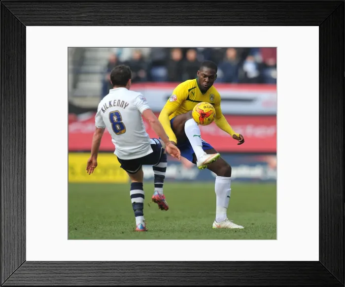 Framed Print : Battle at Deepdale: Frank Nouble vs Neil Kilkenny - Coventry City vs Preston North End (Sky Bet League One) Framed Print : Battle at Deepdale: Frank Nouble vs Neil Kilkenny - Coventry City vs Preston North End (Sky Bet League One)