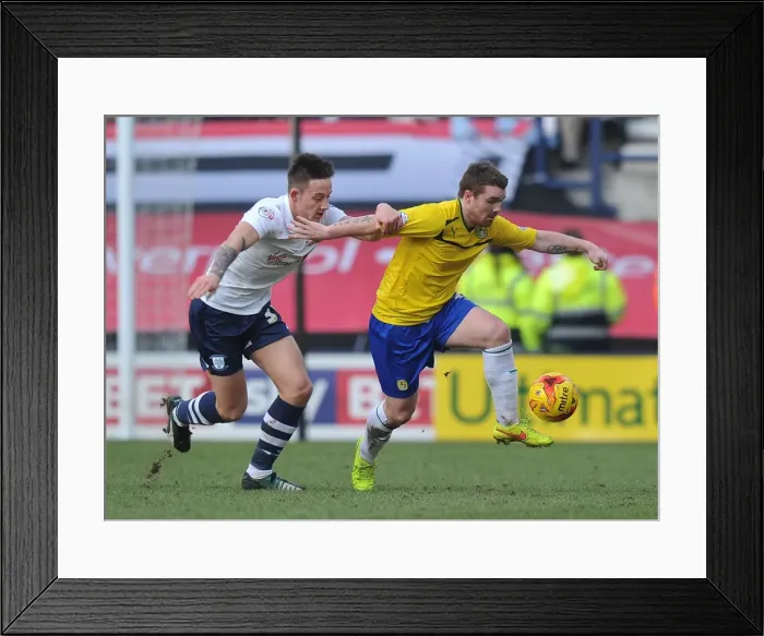 Framed Print : Intense Rivalry: John Fleck vs. Josh Brownhill in Coventry City's Sky Bet League One Clash at Deepdale Framed Print : Intense Rivalry: John Fleck vs. Josh Brownhill in Coventry City's Sky Bet League One Clash at Deepdale
