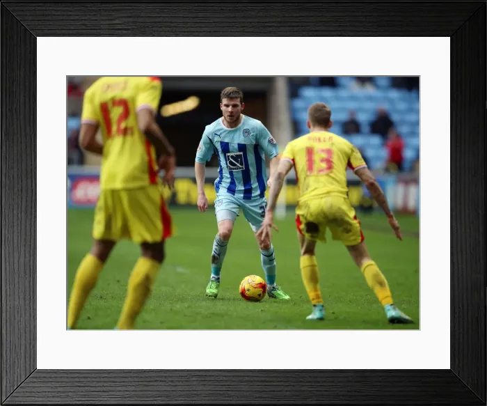Framed Print : Chris Stokes in Action: Coventry City vs Milton Keynes Dons, Sky Bet League One Framed Print : Chris Stokes in Action: Coventry City vs Milton Keynes Dons, Sky Bet League One