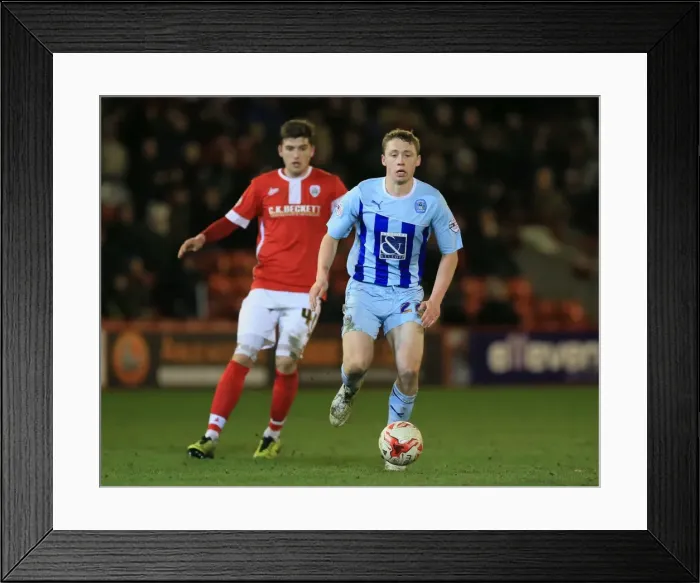 Framed Print : Intense Rivalry: George Waring vs Matthew Pennington's Battle for Supremacy in Sky Bet League One: Barnsley vs Coventry City Framed Print : Intense Rivalry: George Waring vs Matthew Pennington's Battle for Supremacy in Sky Bet League One: Barnsley vs Coventry City