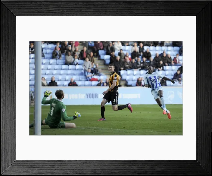 Framed Print : Sanmi Odelusi Scores Coventry's Second Goal Against Port Vale Amidst Defensive Pressure (Sky Bet League One) Framed Print : Sanmi Odelusi Scores Coventry's Second Goal Against Port Vale Amidst Defensive Pressure (Sky Bet League One)