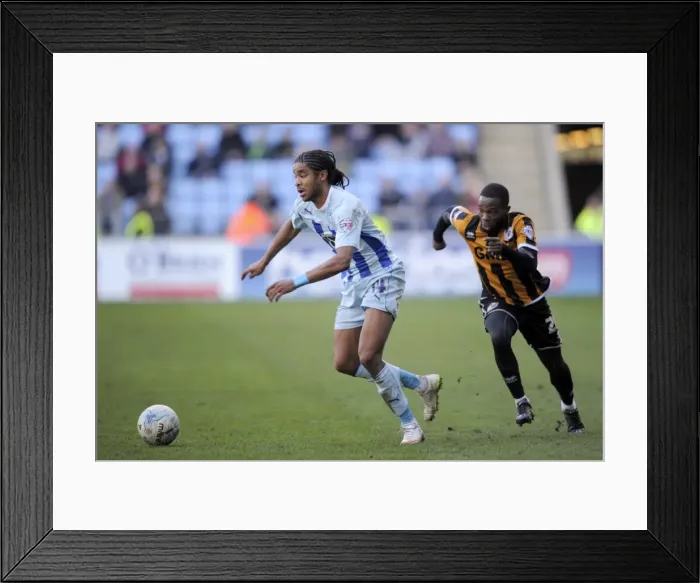 Framed Print : Intense Tackle: Dominic Samuel vs Mark Marshall in Coventry City vs Port Vale Sky Bet League One Match