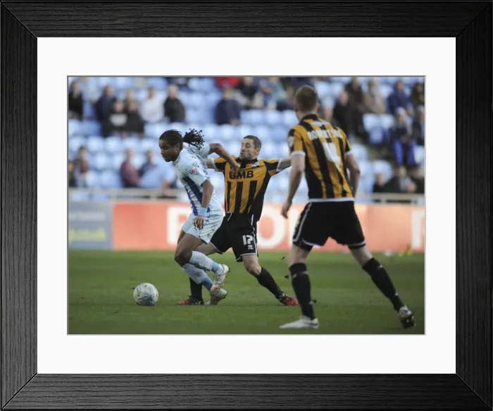 Framed Print : Dominic Samuel vs Michael Brown: A Fiery Rivalry Unfolds in Coventry City's Sky Bet League One Clash against Port Vale Framed Print : Dominic Samuel vs Michael Brown: A Fiery Rivalry Unfolds in Coventry City's Sky Bet League One Clash against Port Vale