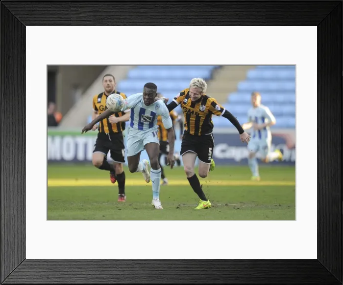 Framed Print : Sky Bet League One Rivalry: A Battle Between Frank Nouble and Ryan McGivern at Coventry City vs. Port Vale Framed Print : Sky Bet League One Rivalry: A Battle Between Frank Nouble and Ryan McGivern at Coventry City vs. Port Vale