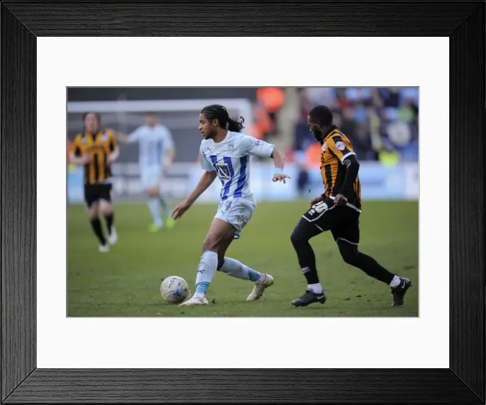 Framed Print : Intense Rivalry: Samuel vs Marshall's Tackle - Coventry City vs Port Vale (Sky Bet League One)